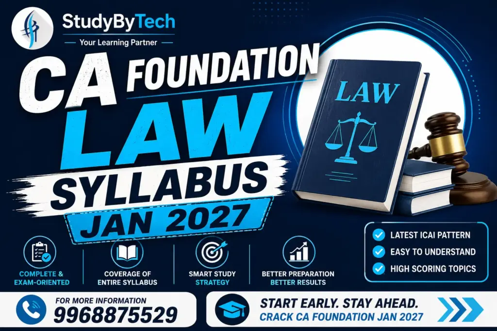 CA Foundation Law Syllabus Jan 2027