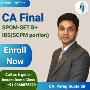 CA Final SCPM by Parag Gupta sir