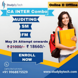 CA Inter Combo Offer Auditing, SM, FM