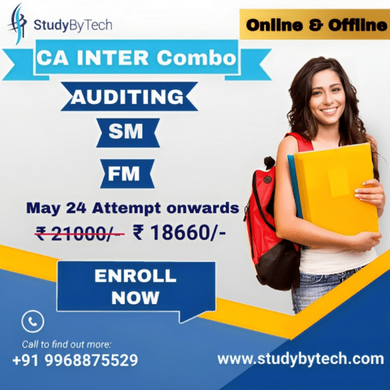 CA Inter Combo Offer Auditing, SM, FM