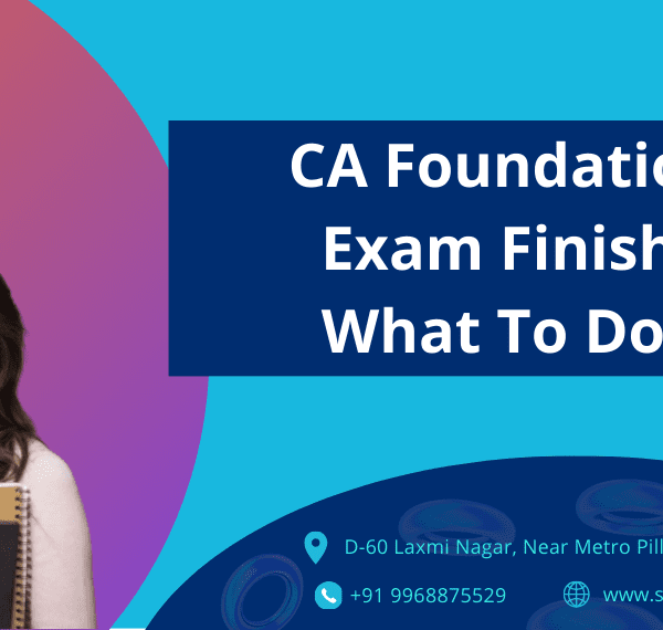 CA Foundation exam: A determined student at their study desk contemplates the future. The caption asks, 'CA Foundation Exam Finish - What to do?'—capturing the pivotal moment of transition and planning.