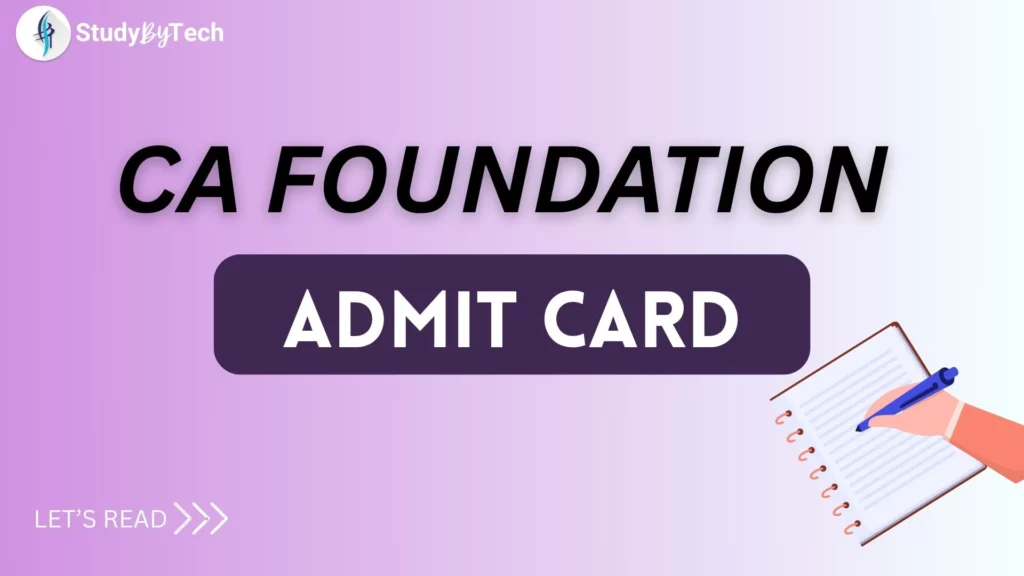 CA FOUNDATION ADMIT CARD