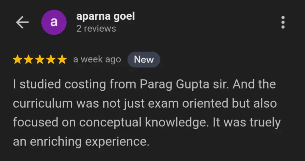 CA Inter Costing Review