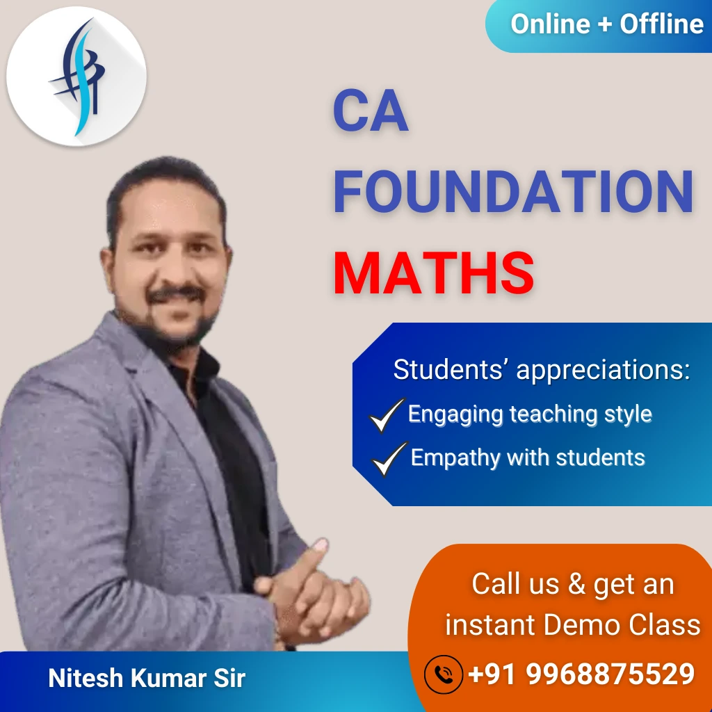 CA Foundation Math BY Nitesh Kumar Sir