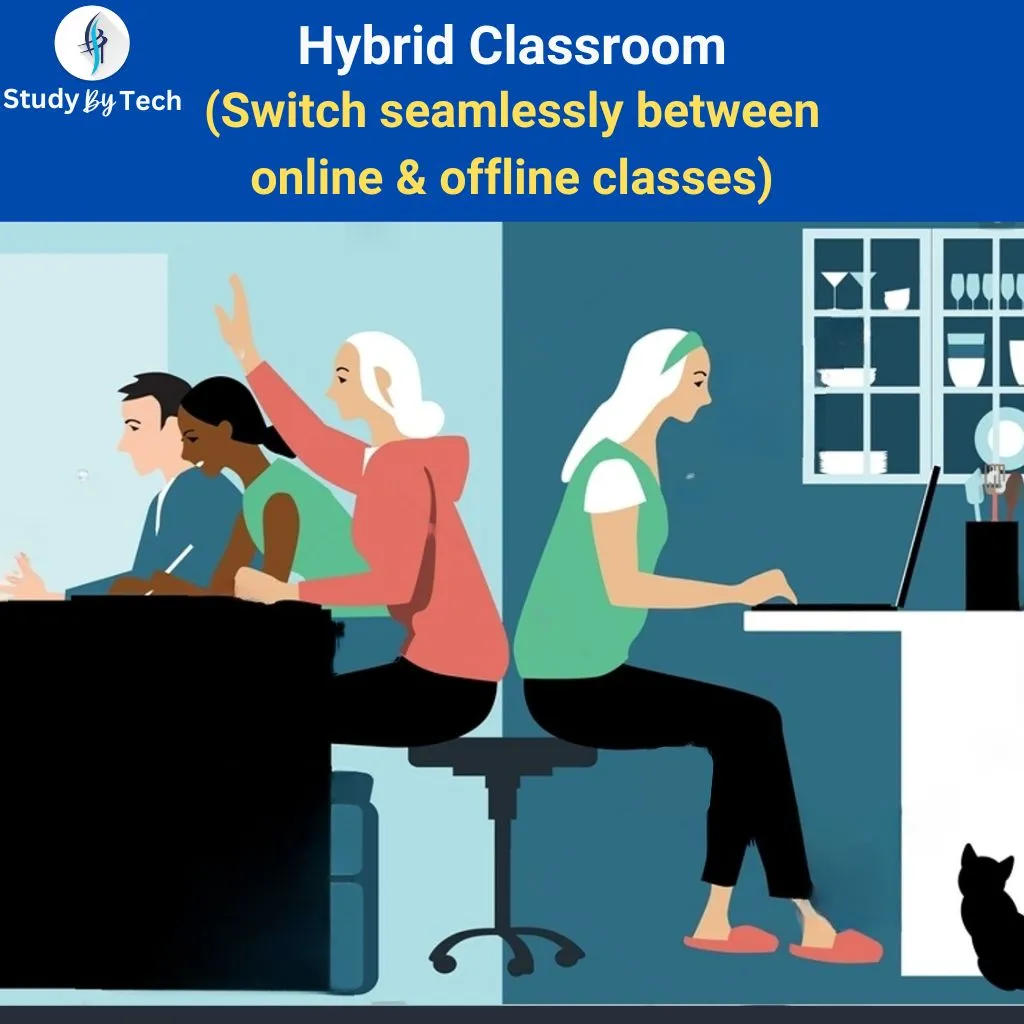 Swich seamlessly between online and offline classes as we provide hybrid classes