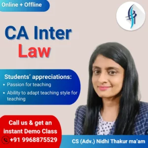 CA Inter Law By CS Nidhi Thakur Mam