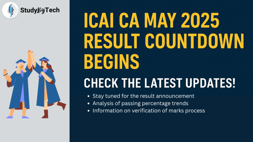 ICAI CA may 2025 result countdown begins