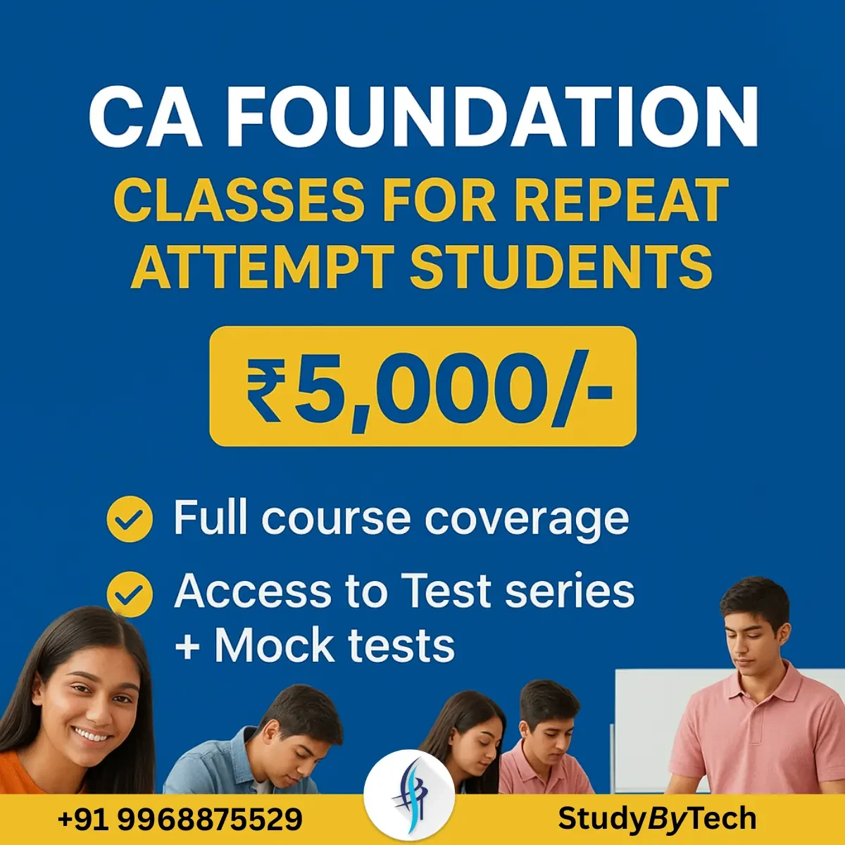 CA Foundation Reattempt Classes- By StudyByTech
