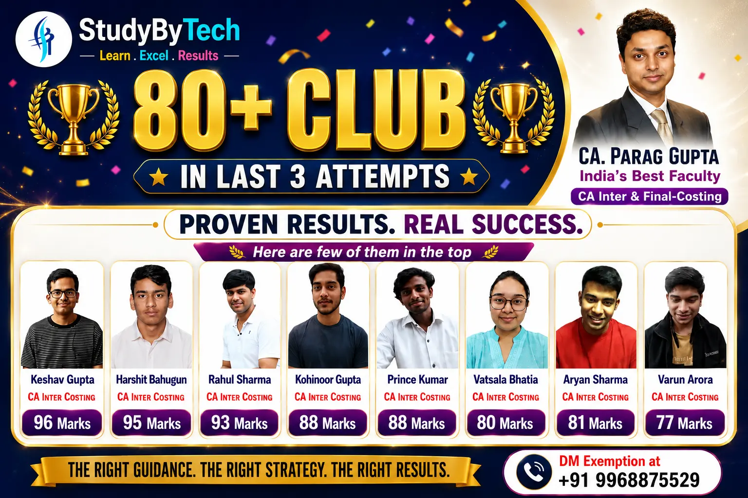 80+ club in last 3 attempts