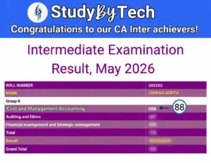 Chirag CA Inter result
